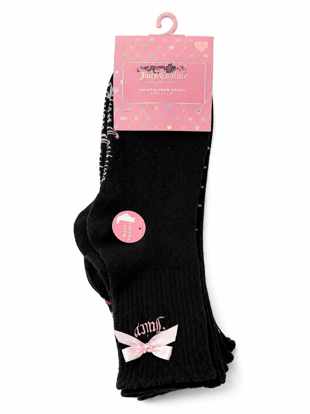 Juicy Couture Shortie Crew Socks 6 Pack